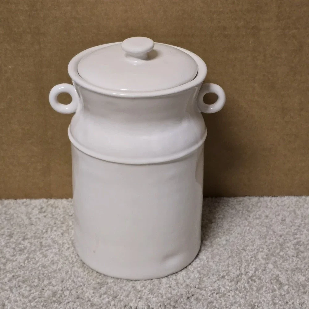 New‎ Rae Dunn FRESH Milk Jug Vase with Handles Farm